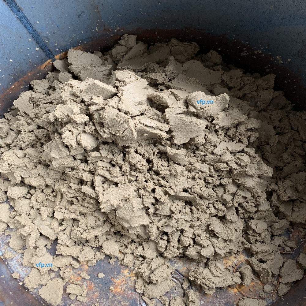 Bùn sau khi ép của máy ép bùn trục vít