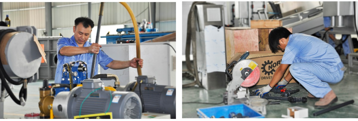 Đội ngũ sản xuất máy ép bùn ly tâm