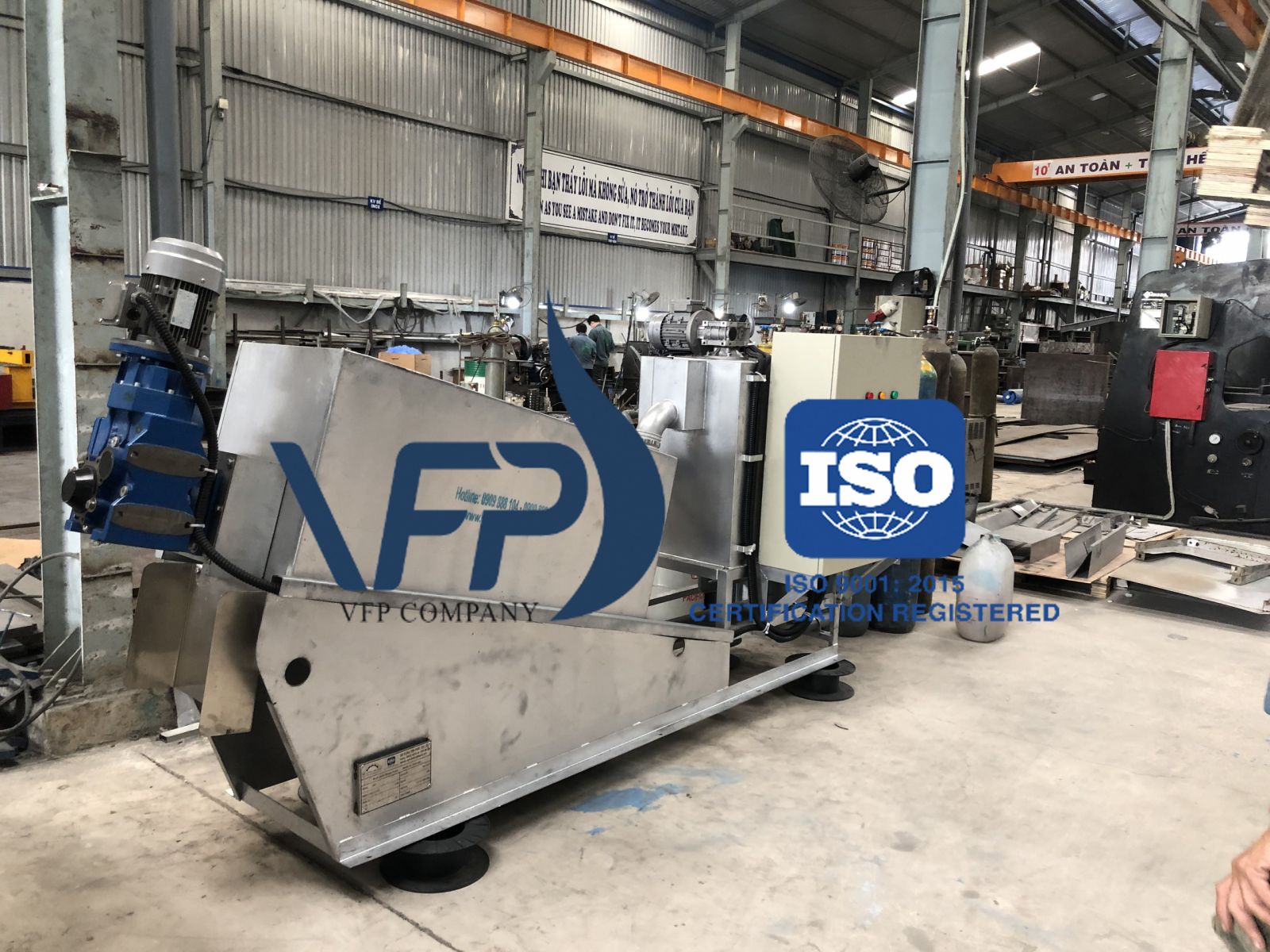 Công nghệ sản xuất máy ép bùn trục vít