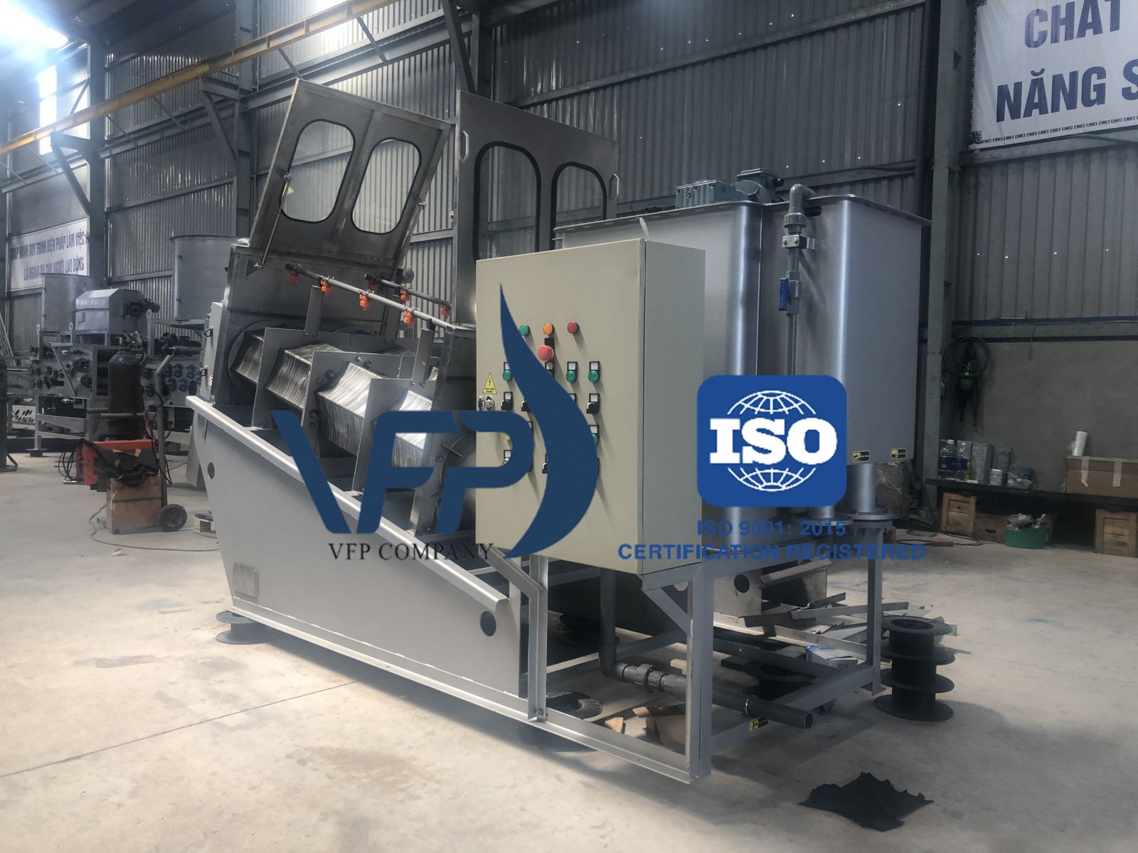 Công nghệ sản xuất máy ép bùn trục vít