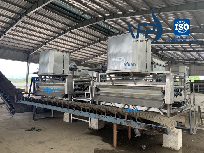 Máy ép bùn băng tải công ty TNHH SX Máy ép lọc VINA