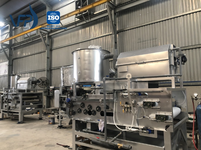 Kho xưởng máy ép bùn băng tải