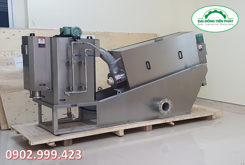 Máy ép bùn trục vít giá rẻ - sản xuất tại Việt Nam